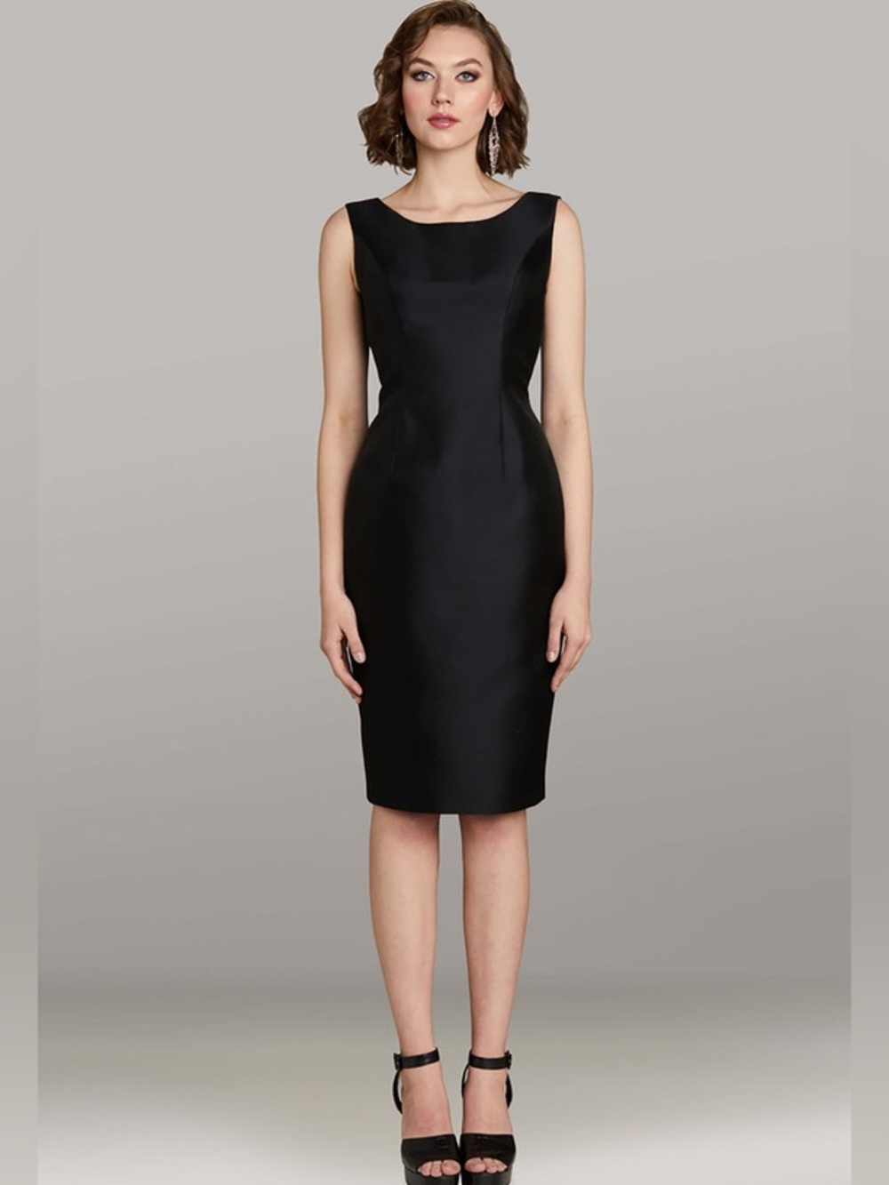 Classic Talbots Silk & Wool Sleeveless Black Sheath Dress